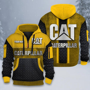Custom Name CAT 3D Quarter Zip Hoodie CR251201