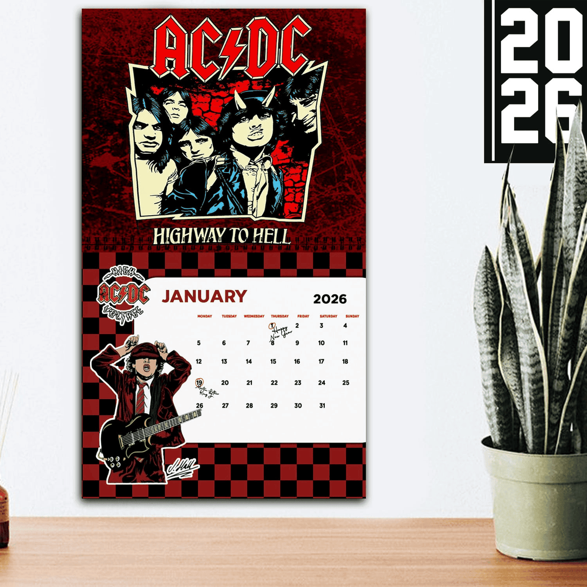 Personalized Limited Edition 2026 Wall Hanging Calendar MAD93