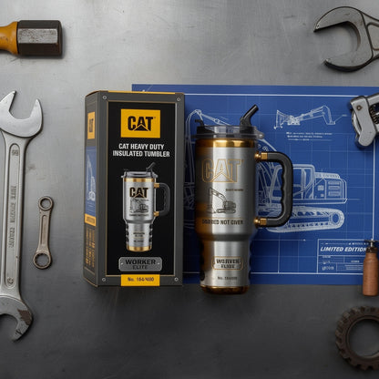 CAT Tumbler with Handle and Straw