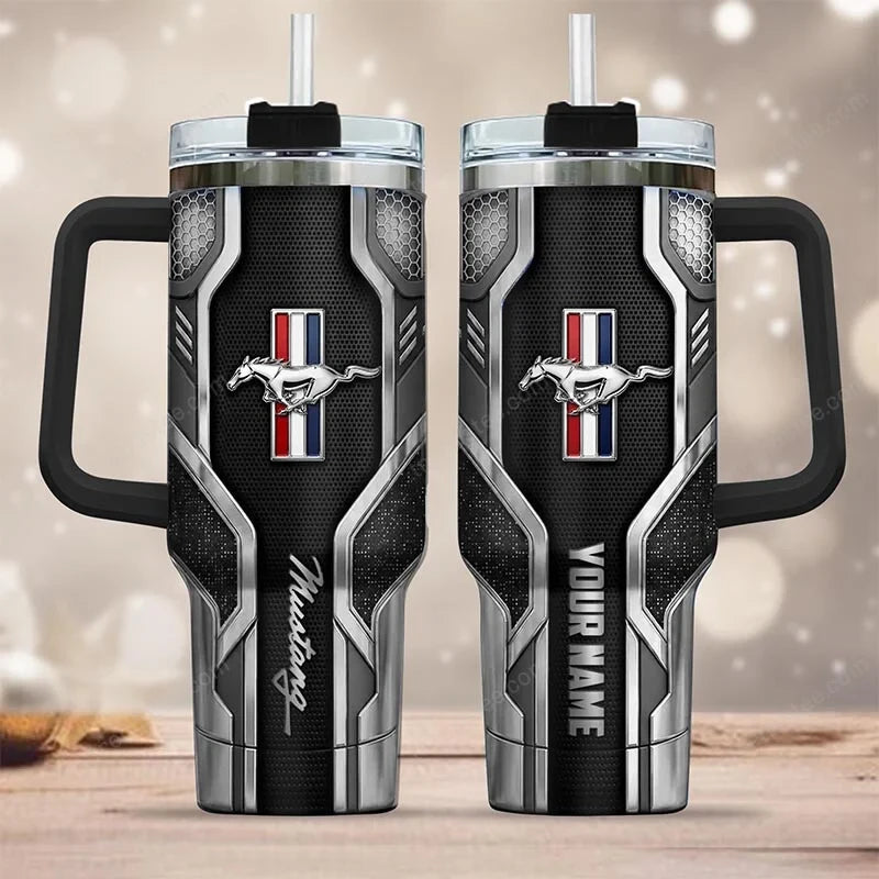 FM Tumbler with Handle and Straw