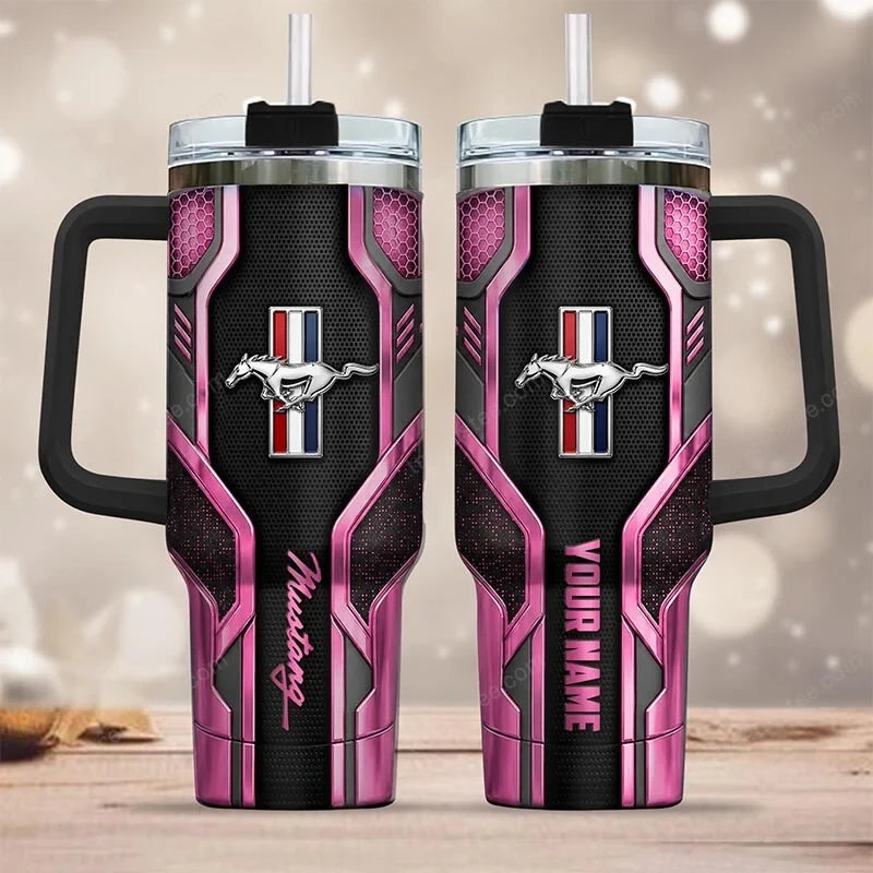 FM Tumbler with Handle and Straw