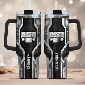 JP Tumbler with Handle and Straw