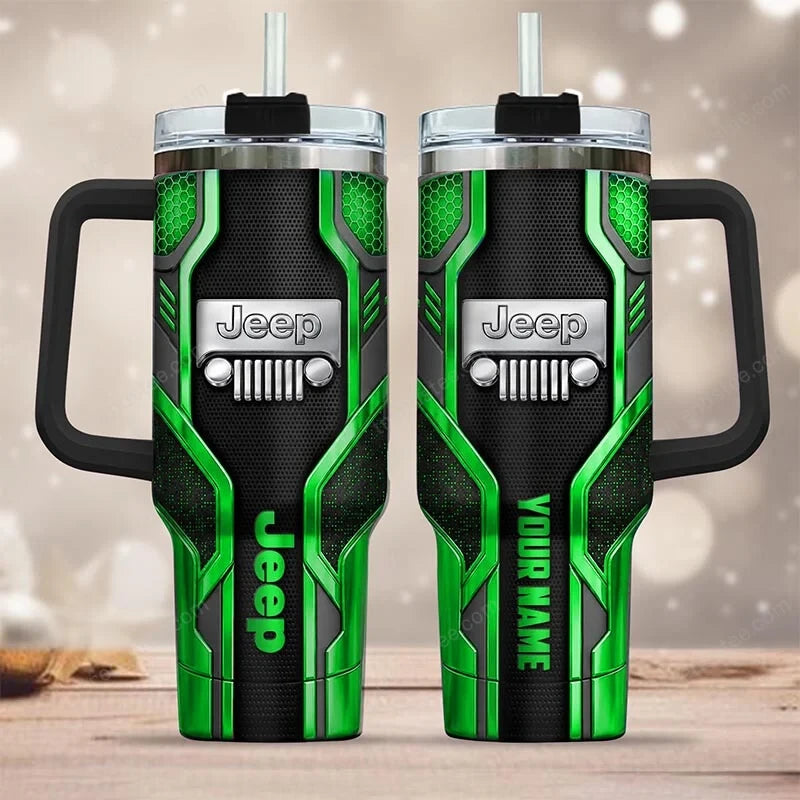 JP Tumbler with Handle and Straw