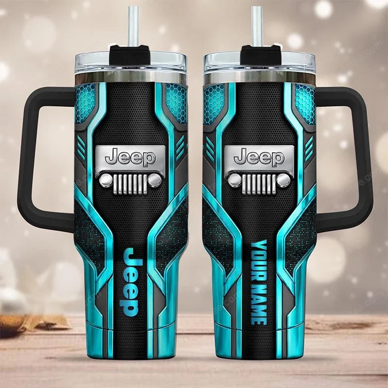 JP Tumbler with Handle and Straw