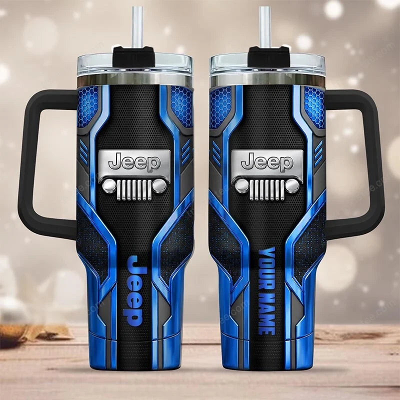 JP Tumbler with Handle and Straw