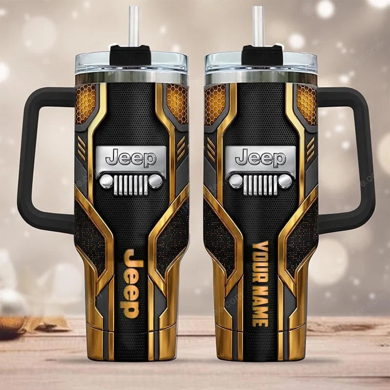 JP Tumbler with Handle and Straw
