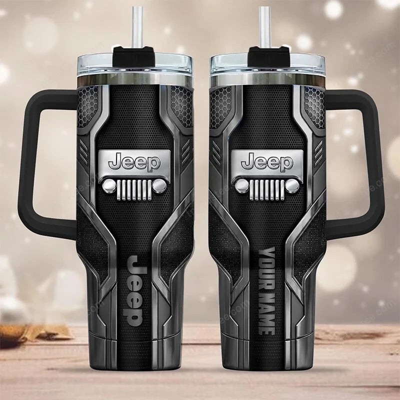 JP Tumbler with Handle and Straw