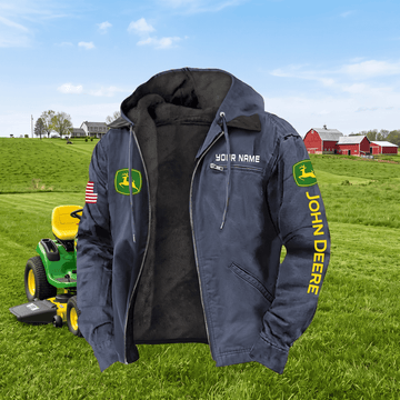 Personalized JD Left Chest Zipper Pocket Jacket