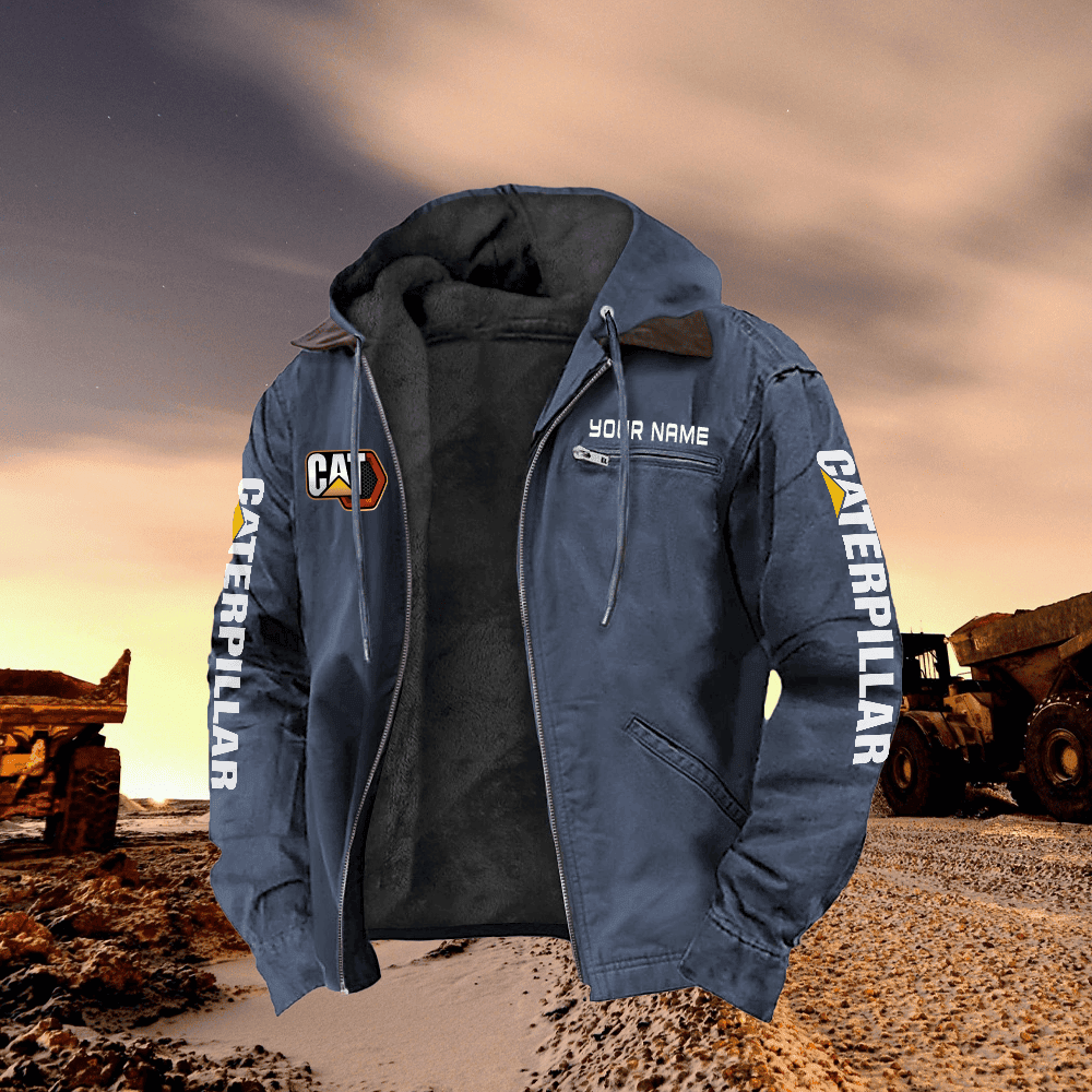 Personalized CAT Left Chest Zipper Pocket Jacket