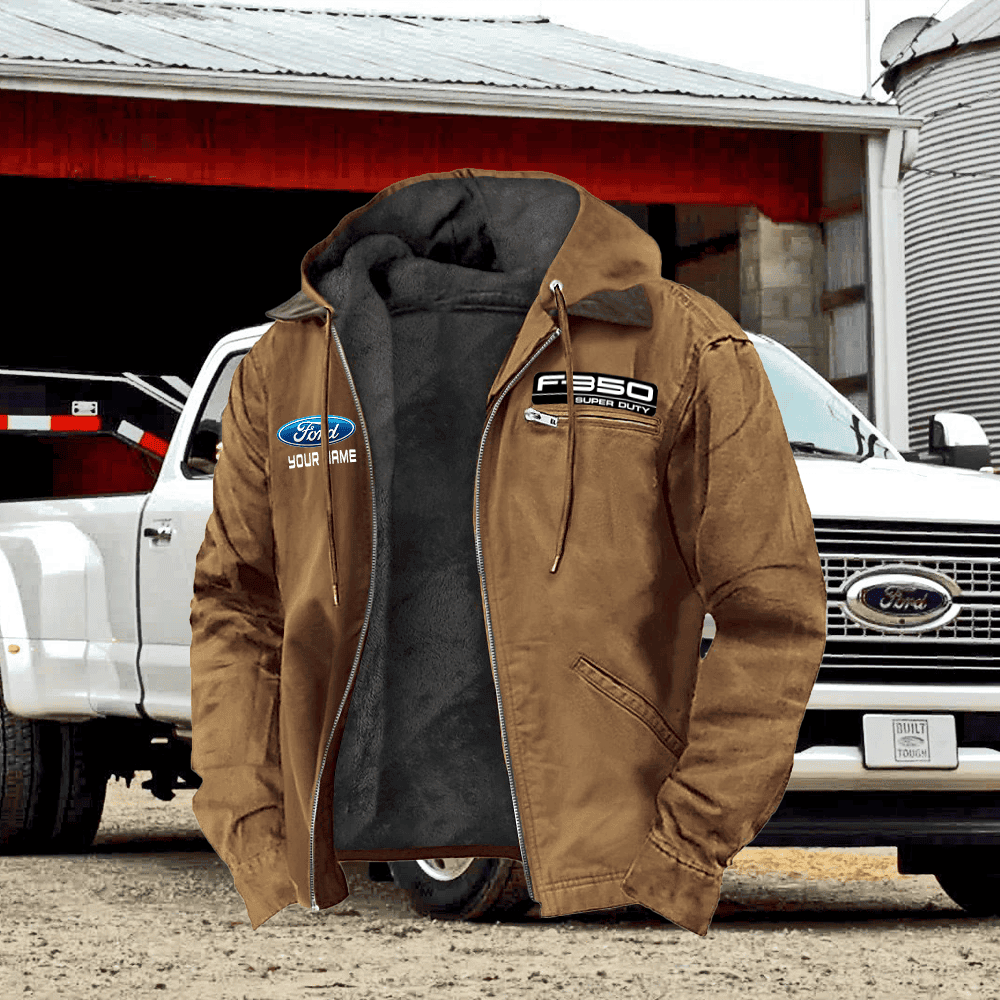 Personalized FD F-350 Left Chest Zipper Pocket Jacket