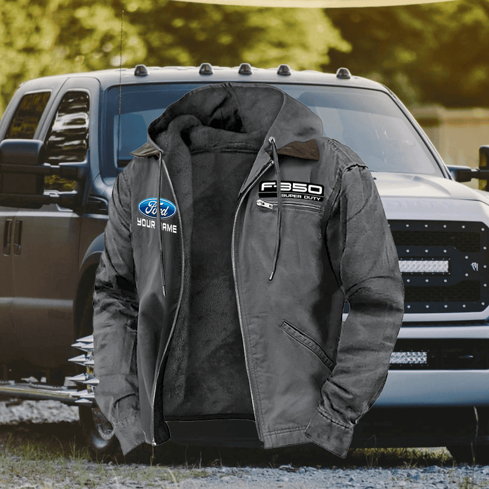 Personalized FD F-350 Left Chest Zipper Pocket Jacket