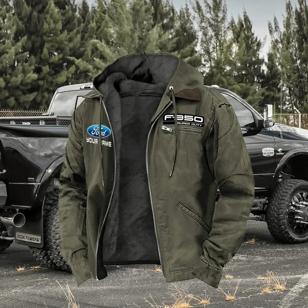 Personalized FD F-350 Left Chest Zipper Pocket Jacket