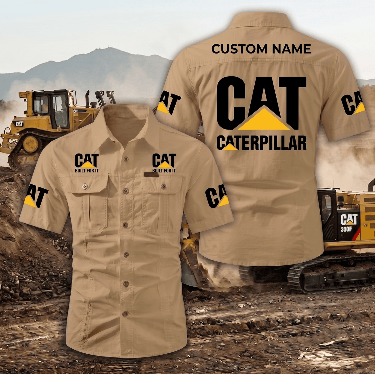 Personalized CAT Limited Edition Short Sleeve Mechanic Shirt