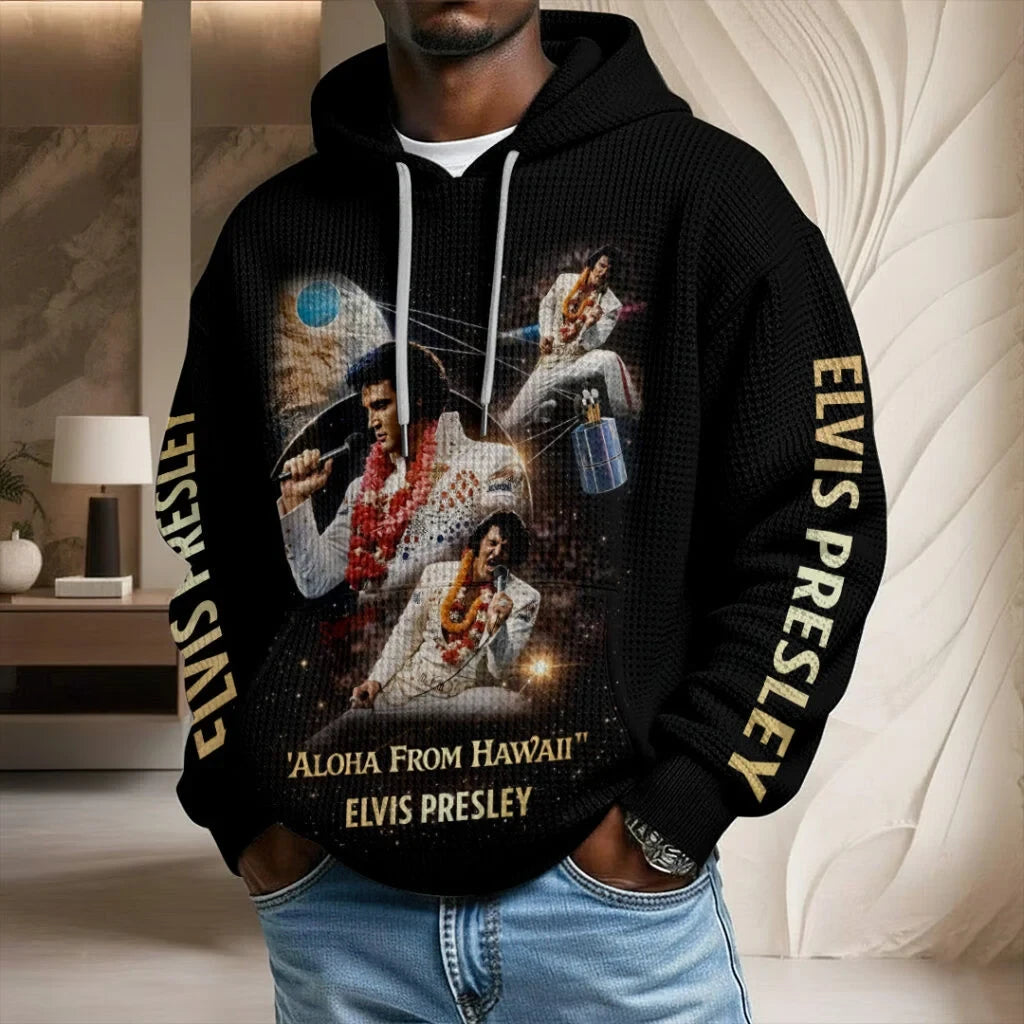 Elvis Unisex Waffle Hoodie