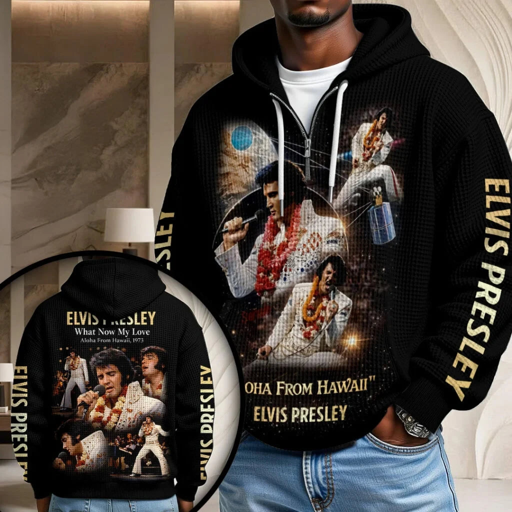 Elvis Unisex Waffle Hoodie