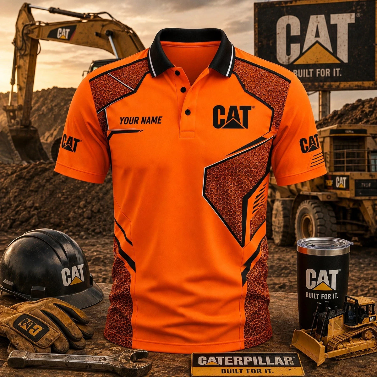 Personalized CAT Limited Edition 3D Polo Shirts