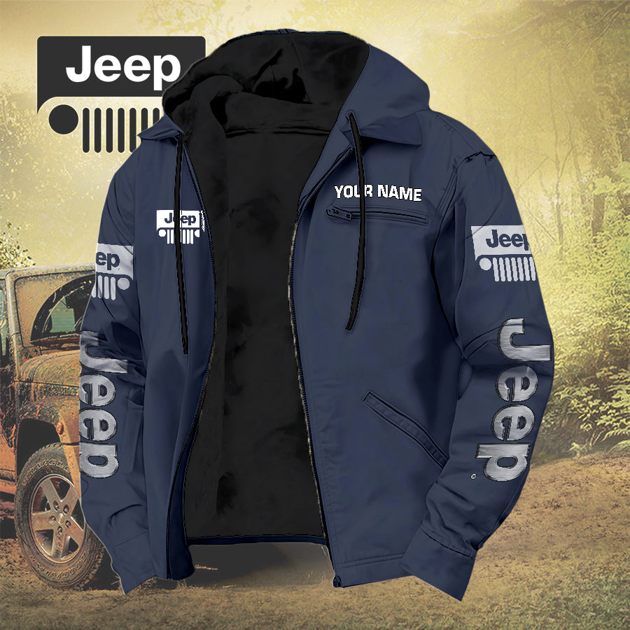 Personalized JP Left Chest Zipper Pocket Jacket