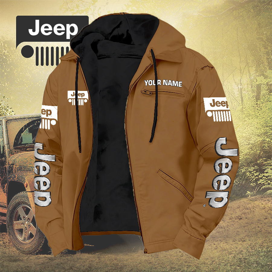 Personalized JP Left Chest Zipper Pocket Jacket
