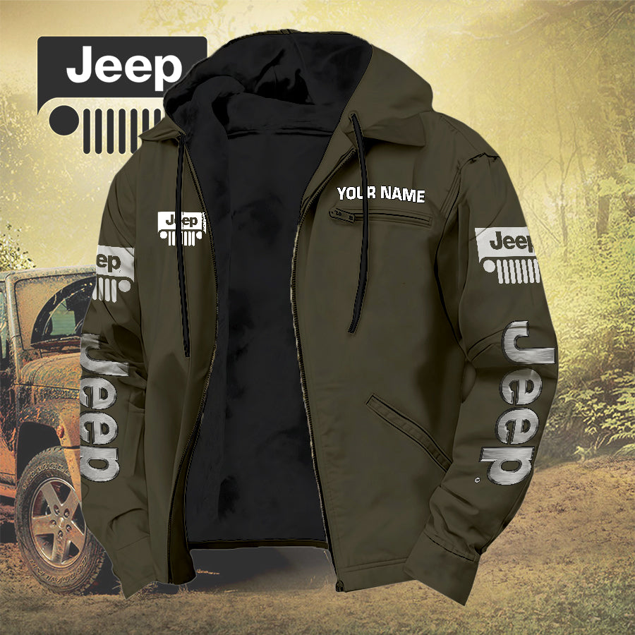 Personalized JP Left Chest Zipper Pocket Jacket
