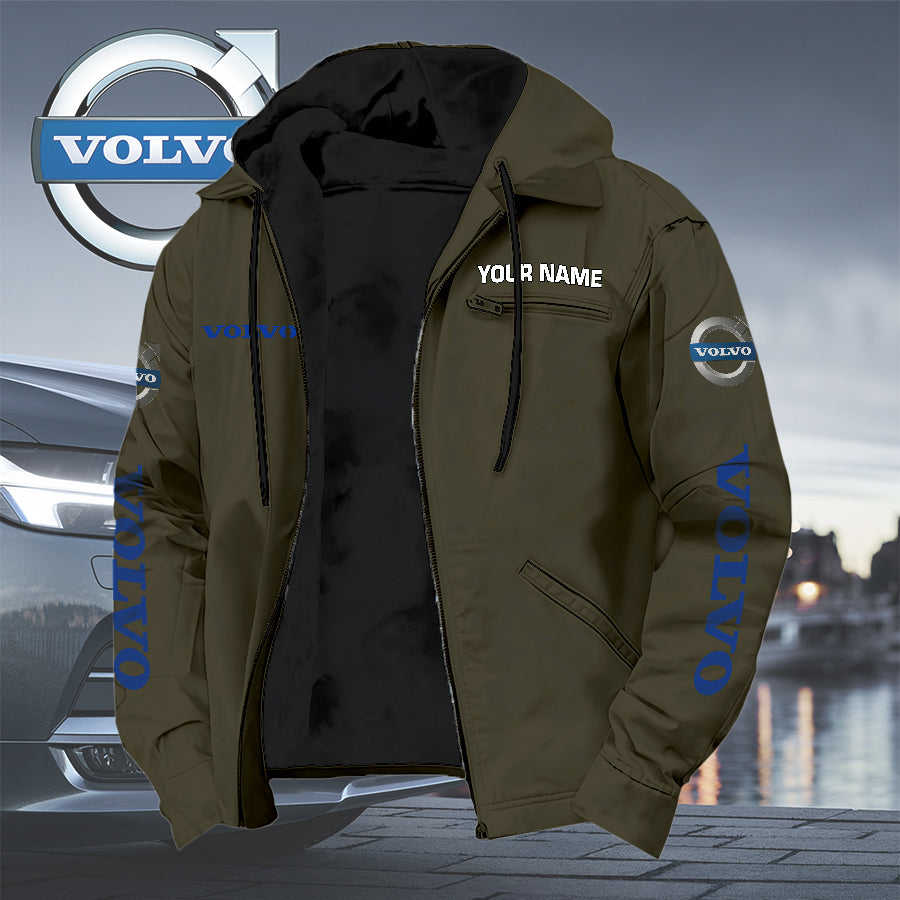 Personalized VV Left Chest Zipper Pocket Jacket