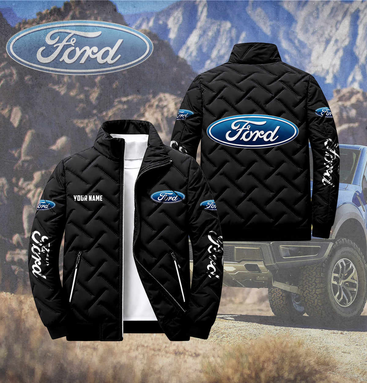 Custom Name FD Puffer Jacket QUY5606