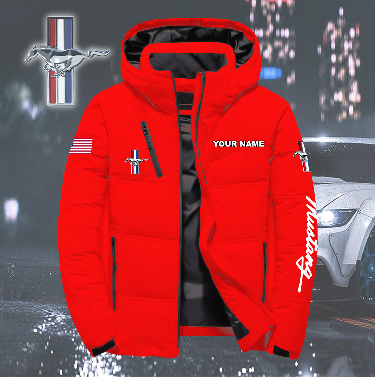 Personalized FM Down Jacket with Zipper QUY5570