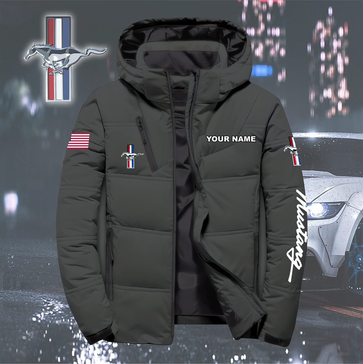 Personalized FM Down Jacket with Zipper QUY5570