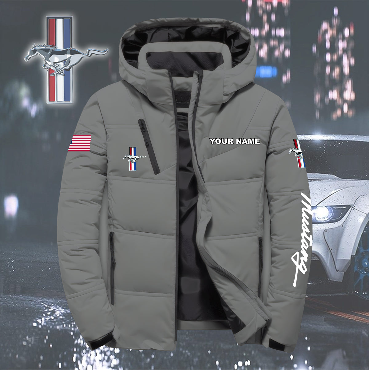 Personalized FM Down Jacket with Zipper QUY5570