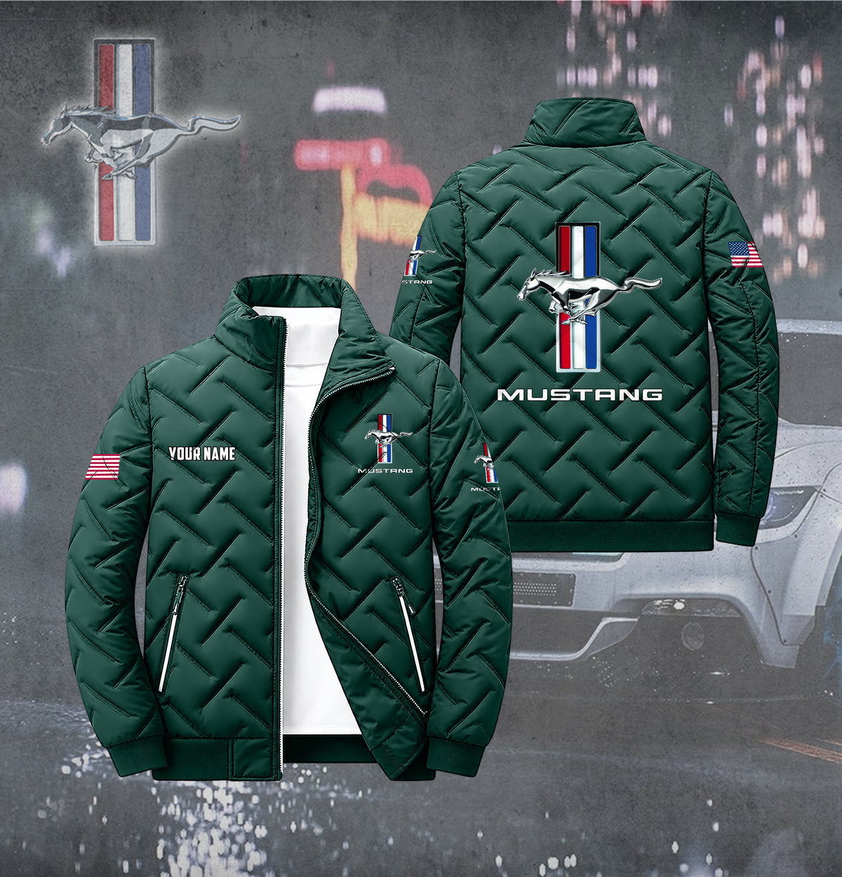 Custom Name FM Puffer Jacket QUY5606