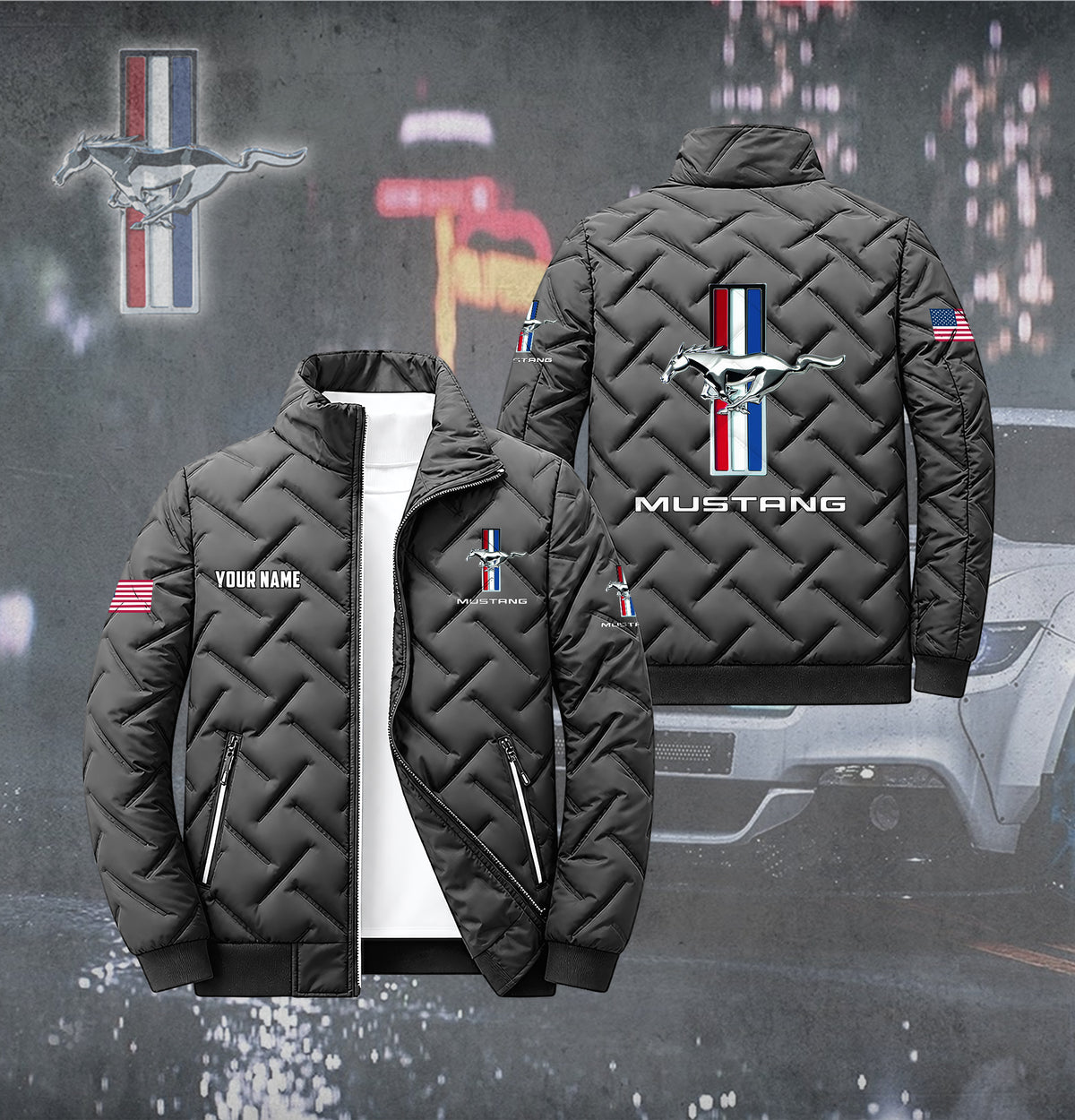 Custom Name FM Puffer Jacket QUY5606