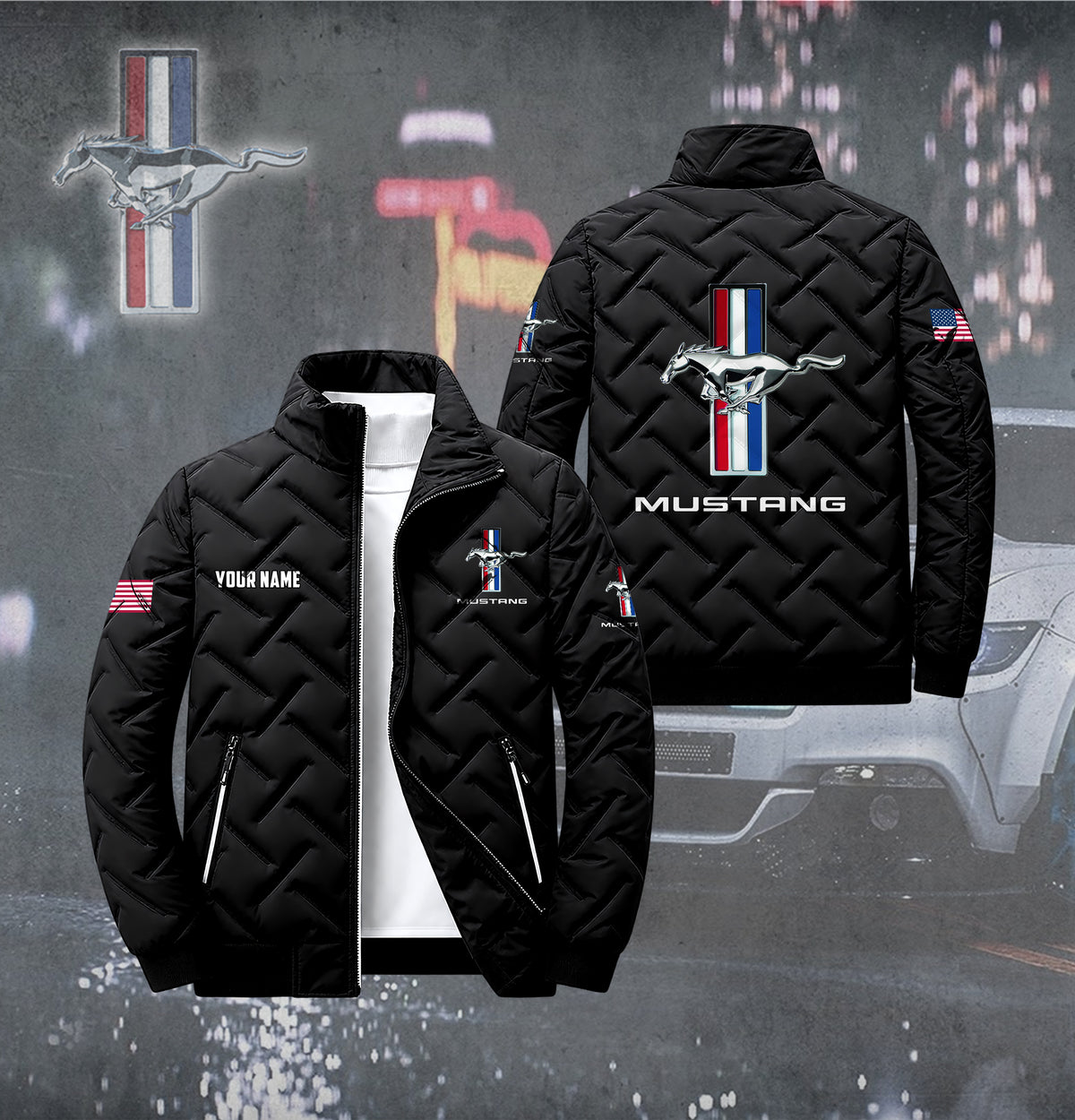 Custom Name FM Puffer Jacket QUY5606