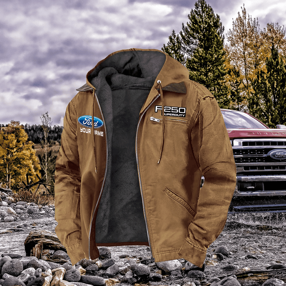 Personalized FD F-250 Left Chest Zipper Pocket Jacket