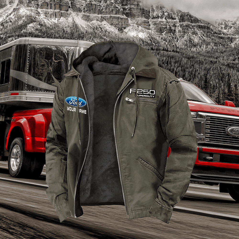 Personalized FD F-250 Left Chest Zipper Pocket Jacket