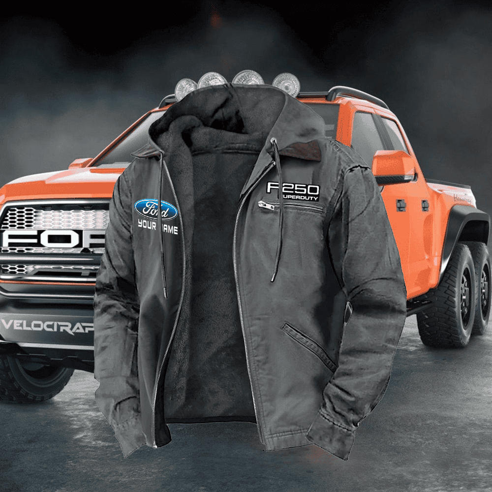 Personalized FD F-250 Left Chest Zipper Pocket Jacket