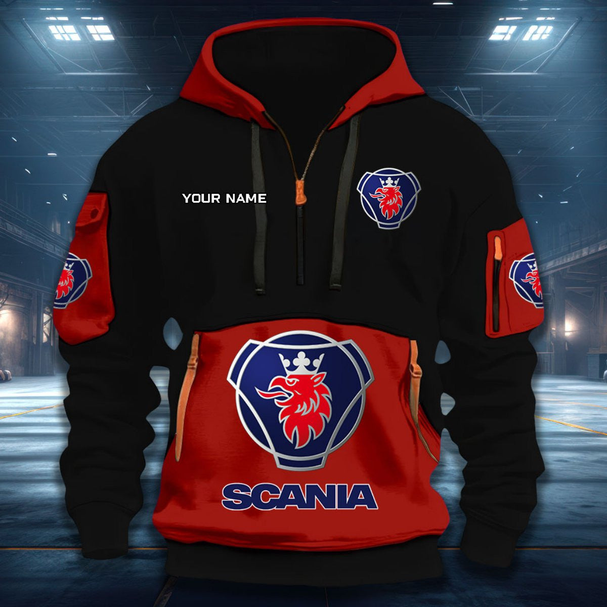 Custom Name SCN Quarter Zip Hoodie
