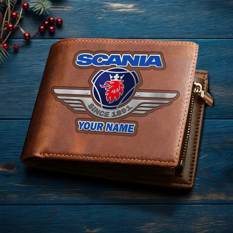 Custom Name SCN  2D Leather Wallet