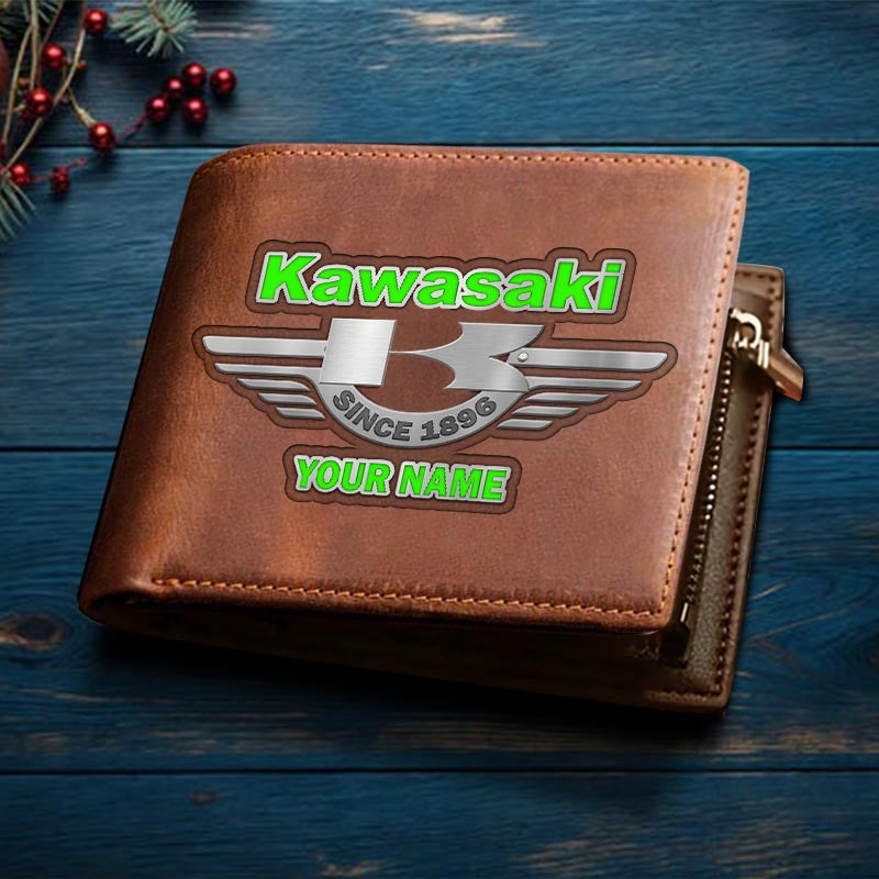 Custom Name KAWA DMHD1652 2D Leather Wallet