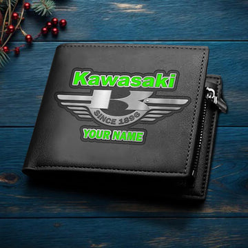 Custom Name KAWA DMHD1652 2D Leather Wallet