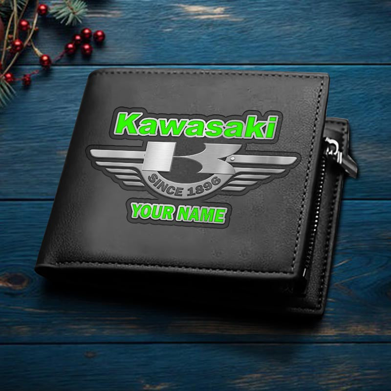 Custom Name KAWA DMHD1652 2D Leather Wallet