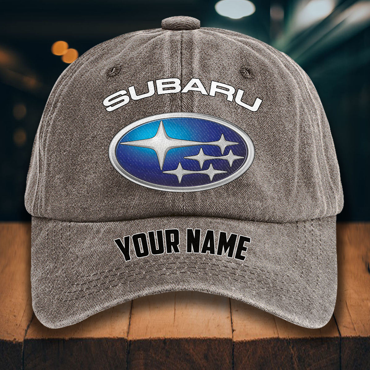 Custom Name SBR WINHD10096 Washed Denim Hat