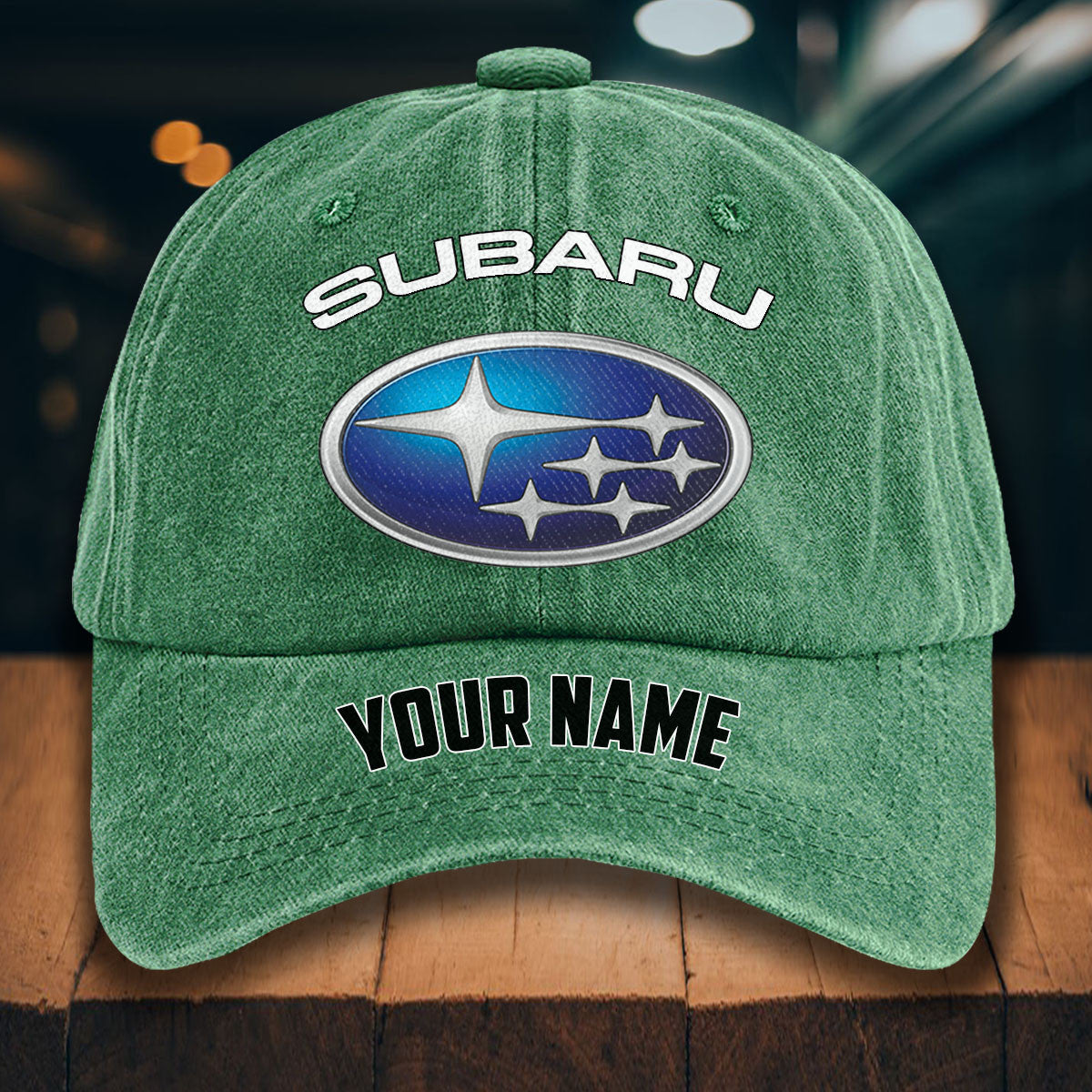 Custom Name SBR WINHD10096 Washed Denim Hat