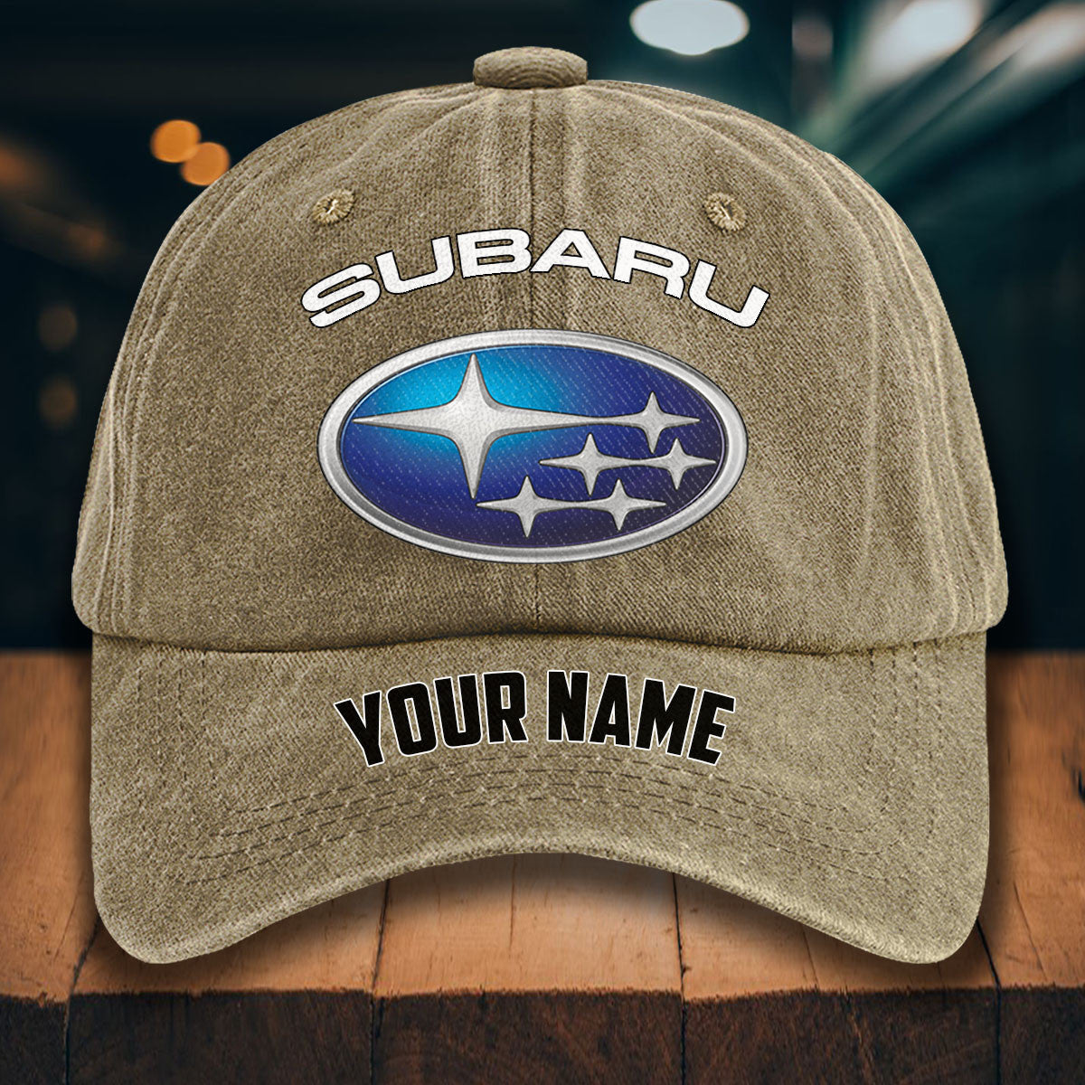 Custom Name SBR WINHD10096 Washed Denim Hat