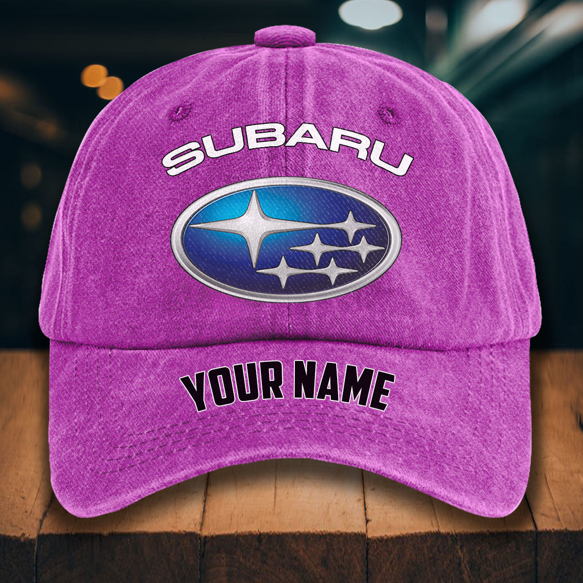 Custom Name SBR WINHD10096 Washed Denim Hat