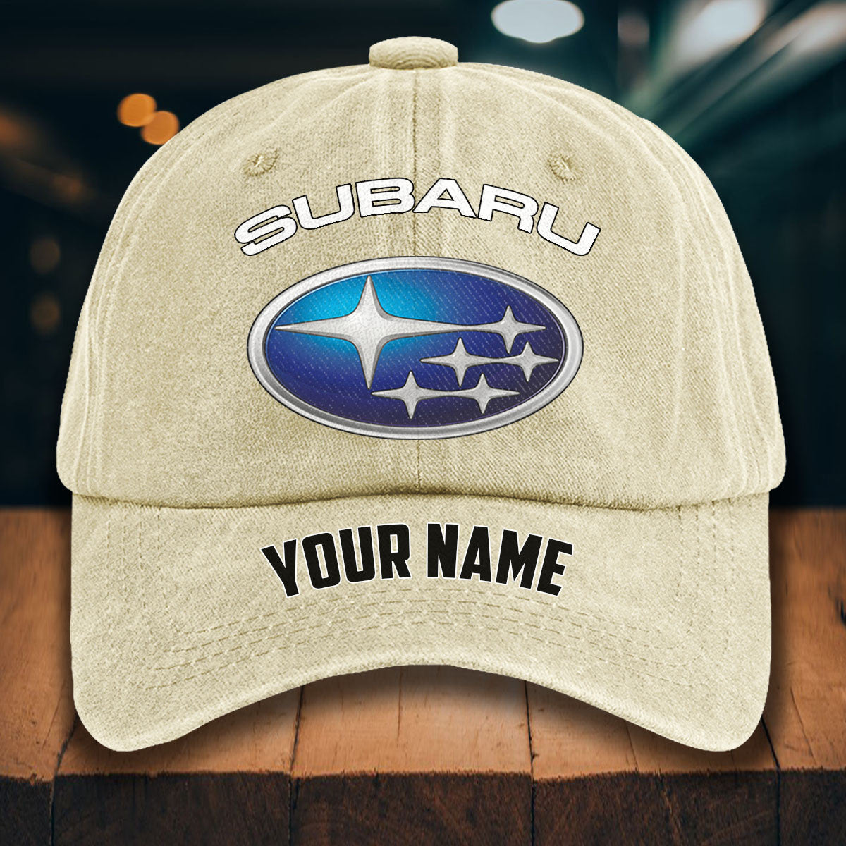 Custom Name SBR WINHD10096 Washed Denim Hat