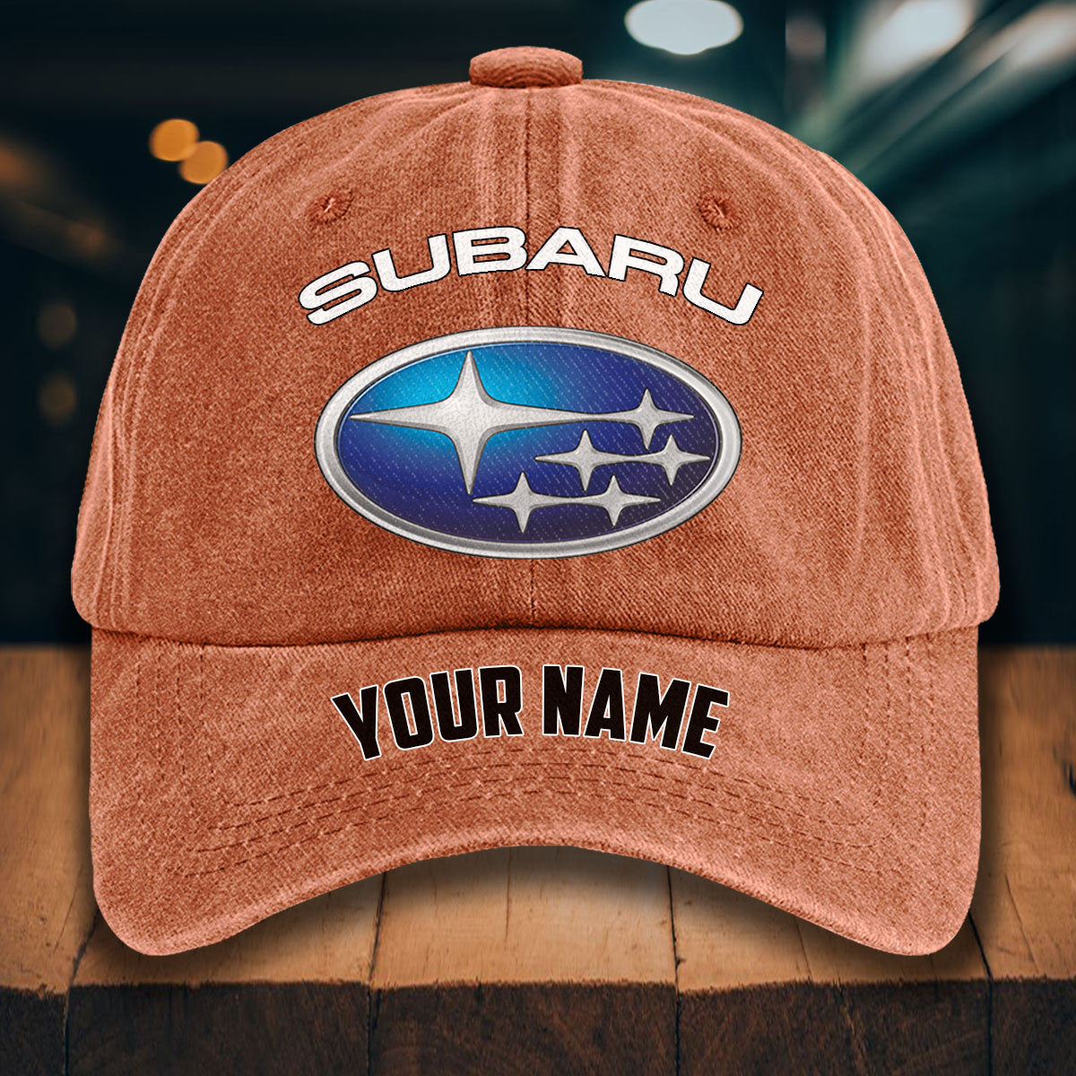 Custom Name SBR WINHD10096 Washed Denim Hat