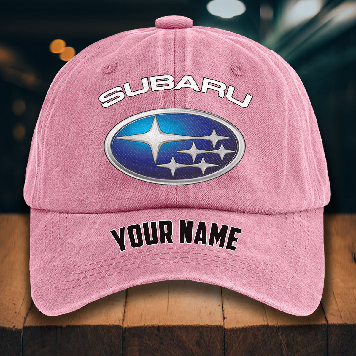 Custom Name SBR WINHD10096 Washed Denim Hat