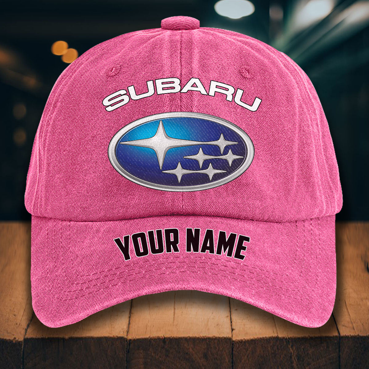 Custom Name SBR WINHD10096 Washed Denim Hat