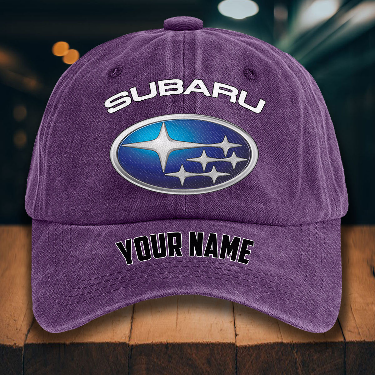 Custom Name SBR WINHD10096 Washed Denim Hat