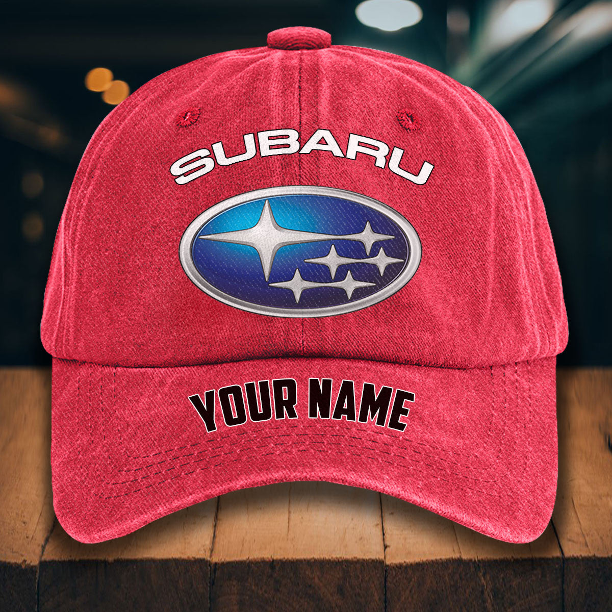 Custom Name SBR WINHD10096 Washed Denim Hat