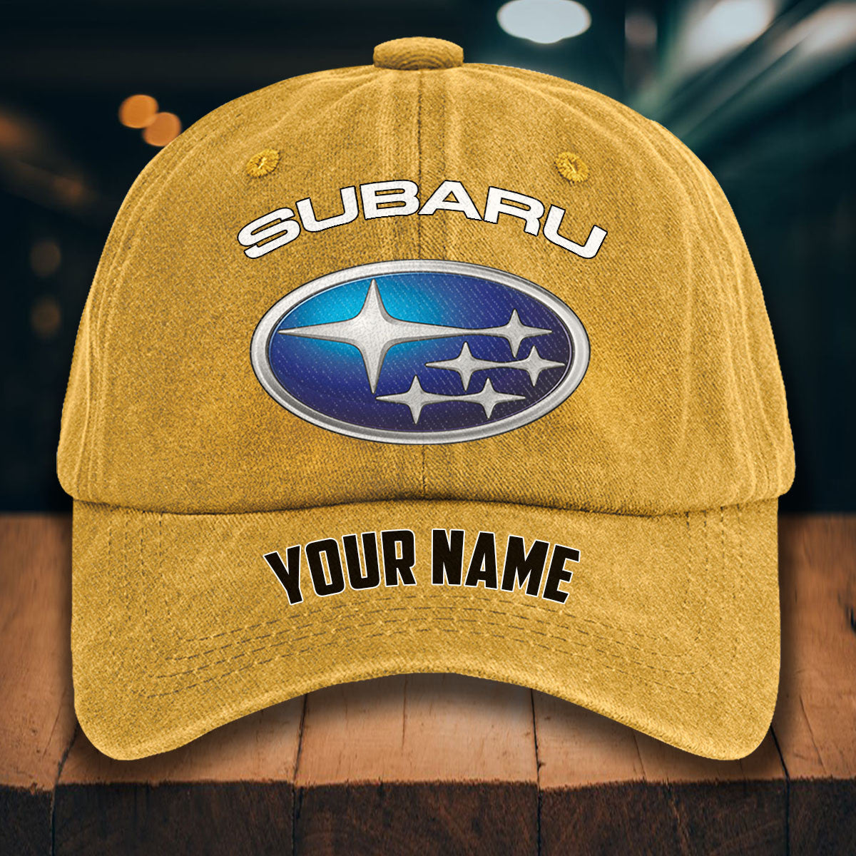 Custom Name SBR WINHD10096 Washed Denim Hat